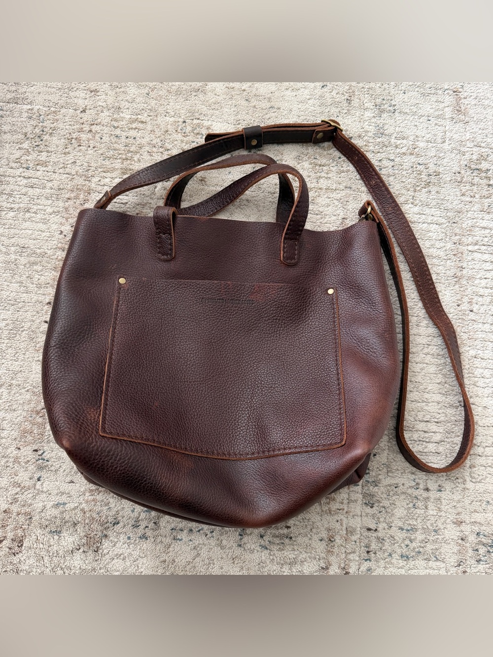 Portland Leather Goods Brown Satchel Top Handle  crossbody tote